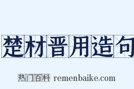 楚材晋用造句是什么意思的图片
